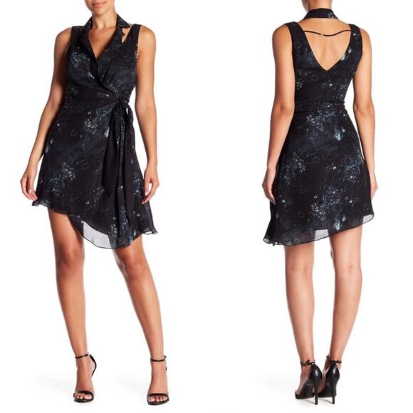 Haute Hippie Notch Collar Silk Wrap Dress Size 0 - Picture 10 of 10